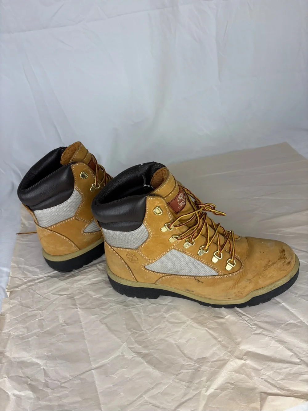 Timberland Tan and Dark Brown Work Boots